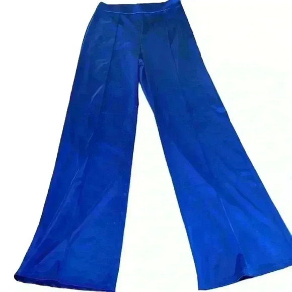FASHIONNOVA Electric Blue Wide Leg 70s Style Pants Size XL​ - Picture 1 of 6